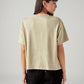 Women's Solid Relaxed Fit T-Shirt - Back View