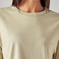 Women's Solid Relaxed Fit T-Shirt - Detail View