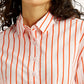 Women's Striped Relaxed Fit Poplin Shirt - Detail View