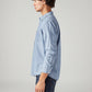 Men's Solid Slim Fit Denim Shirt - Side View