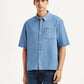 Men's Solid Indigo Boxy Shirt - Styleshot View