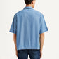 Men's Solid Indigo Boxy Shirt - Back View
