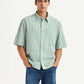 Men's Checkered Green Boxy Fit Poplin Shirt - Styleshot View