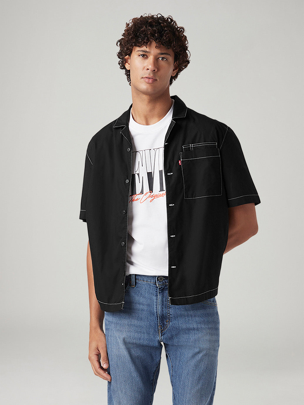 Men's Solid Relaxed Fit Poplin Shirt