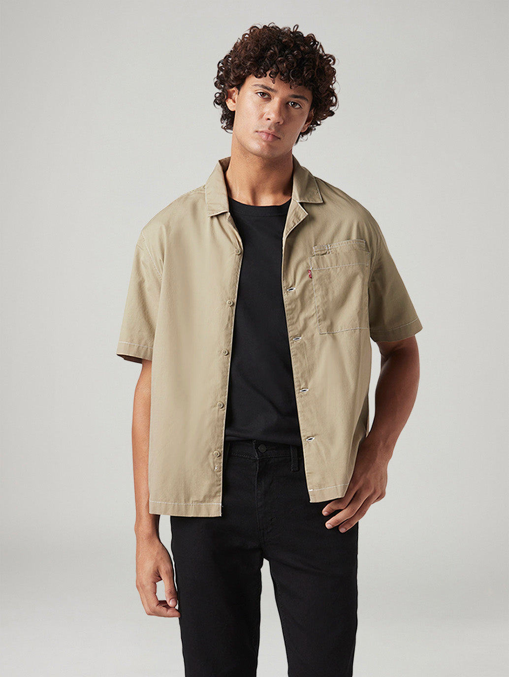 Men's Solid Relaxed Fit Poplin Shirt