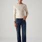 Men's 555 Dark Blue Relaxed Straight Fit Mid Rise Redloop Jeans - Front View
