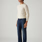 Men's 555 Dark Blue Relaxed Straight Fit Mid Rise Redloop Jeans - Side View