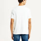 Men's Redloop Solid White Relaxed Fit T-shirt - Back View
