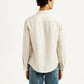 Men's Redloop Solid Beige Slim Fit Shirt - Back View