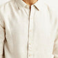 Men's Redloop Solid Beige Slim Fit Shirt - Detail View