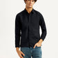 Men's Redloop Solid Black Slim Fit Shirt - Styleshot View