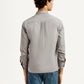 Men's Redloop Solid Grey Slim Fit Shirt - Back View