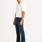 Men's Redloop 517 Dark Blue Bootcut Fit Mid Rise Jeans - Side View