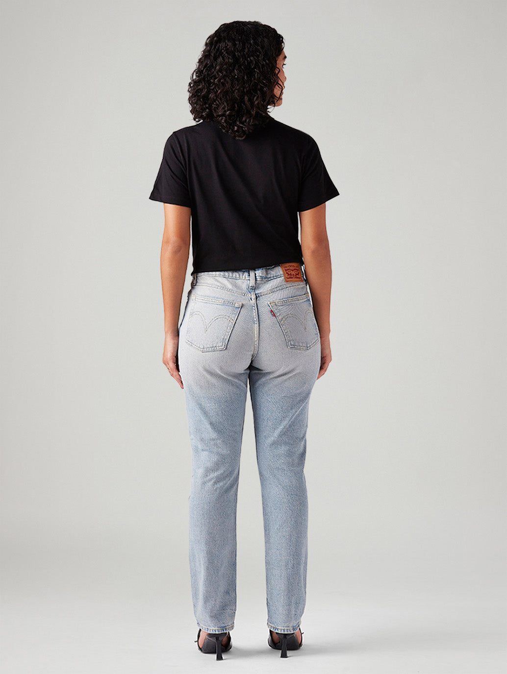 Women's Light Blue Wedgie Slim Fit Mid Rise Jeans - Back View