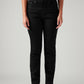 Women's Black Wedgie Slim Fit Mid Rise Jeans - Front View