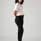 Women's Black Wedgie Slim Fit Mid Rise Jeans - Side View