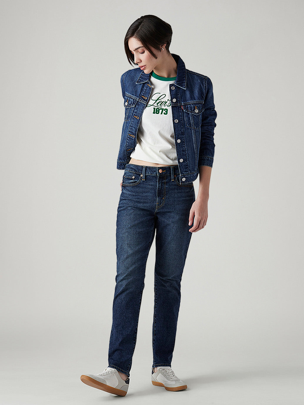 Women's Dark Indigo Wedgie Slim Fit Mid Rise Jeans