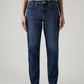 Women's Dark Indigo Wedgie Slim Fit Mid Rise Jeans - Front View