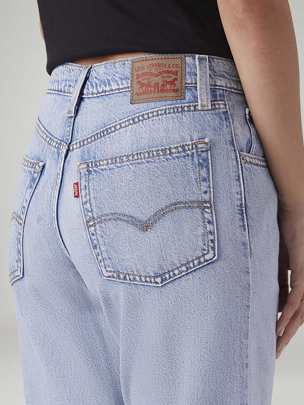 Women's Light Blue Loose Bootcut Fit Mid Rise Jeans - 20 View