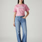 Women's Light Blue Loose Bootcut Fit Mid Rise Jeans - Styleshot View