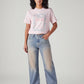Women's Light Blue Loose Bootcut Fit High Rise Jeans - Styleshot View
