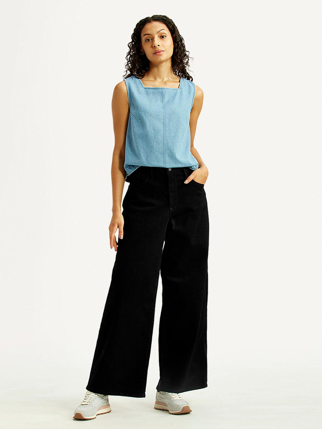 Women's Black XL Straight Loose Fit High Rise Redloop Jeans