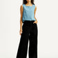 Women's Black XL Straight Loose Fit High Rise Redloop Jeans - Styleshot View