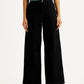 Women's Black XL Straight Loose Fit High Rise Redloop Jeans - Front View