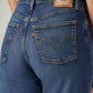 Women's Dark Indigo Ribcage Wide Leg Fit High Rise Jeans - 20 View