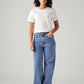 Women's Blue Ribcage Wide Leg Fit High Rise Jeans - Front View