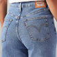 Women's Blue Ribcage Wide Leg Fit High Rise Jeans - 20 View