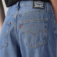 Women's Blue XL Straight Loose Fit Mid Rise Jeans - Detail View