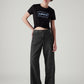 Women's Charcoal Grey XL Straight Loose Fit Mid Rise Jeans - Styleshot View