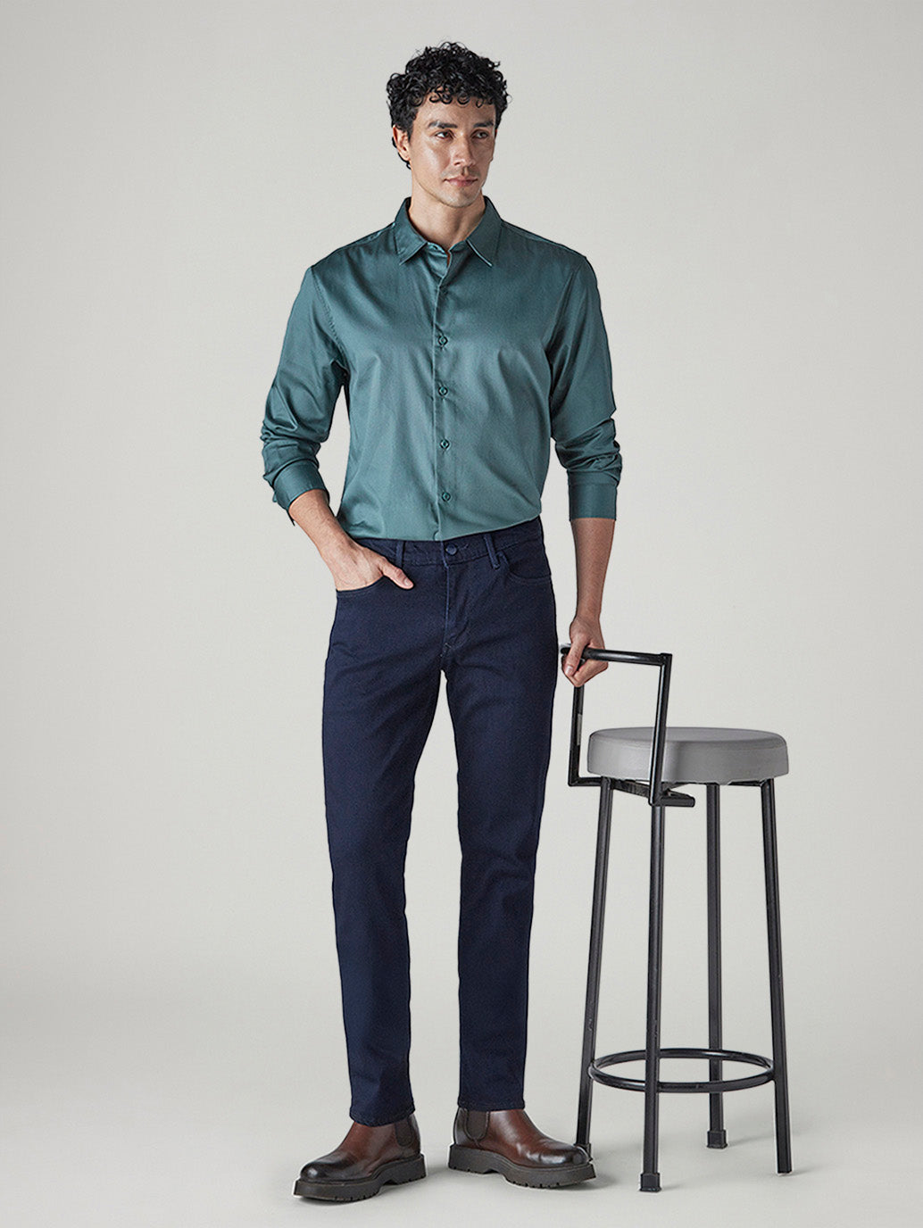 Men's Redloop 511 Blue Slim Fit Mid Rise Jeans