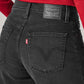 Women's Black Ribcage Fit Mid Rise Shorts - Detail View