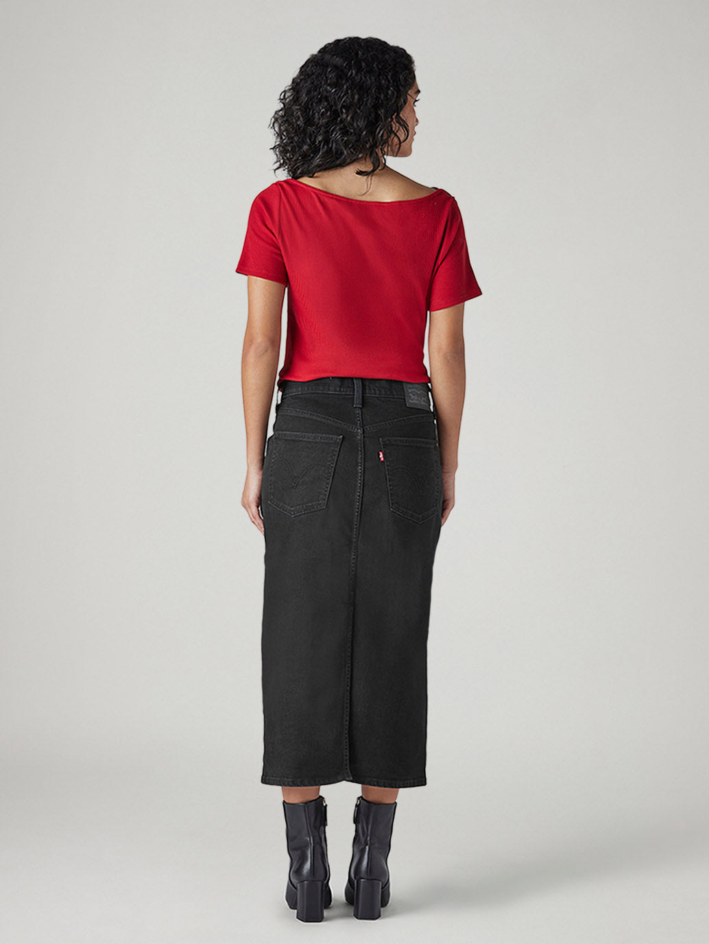 Women's Black Regular Fit High Rise Skirt - 20 View