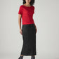 Women's Black Regular Fit High Rise Skirt - 20 View
