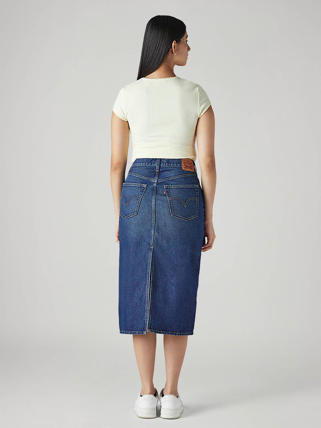 Women's Blue Regular Fit High Rise Skirt - 20 View