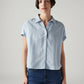 Women's Striped Regular Fit Linen Shirt - Front View