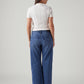 Women's Blue Loose Bootcut Fit Mid Rise Redloop Jeans - Back View