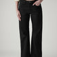 Women's Black Loose Bootcut Fit Mid Rise Redloop Jeans - Front View