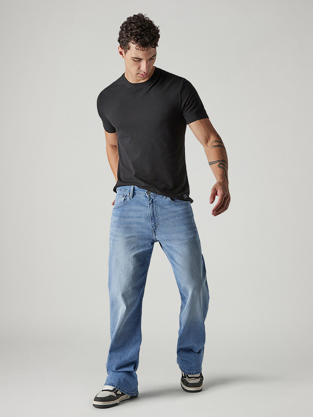 Men's 567 Light Blue Bootcut Fit Mid Rise Jeans