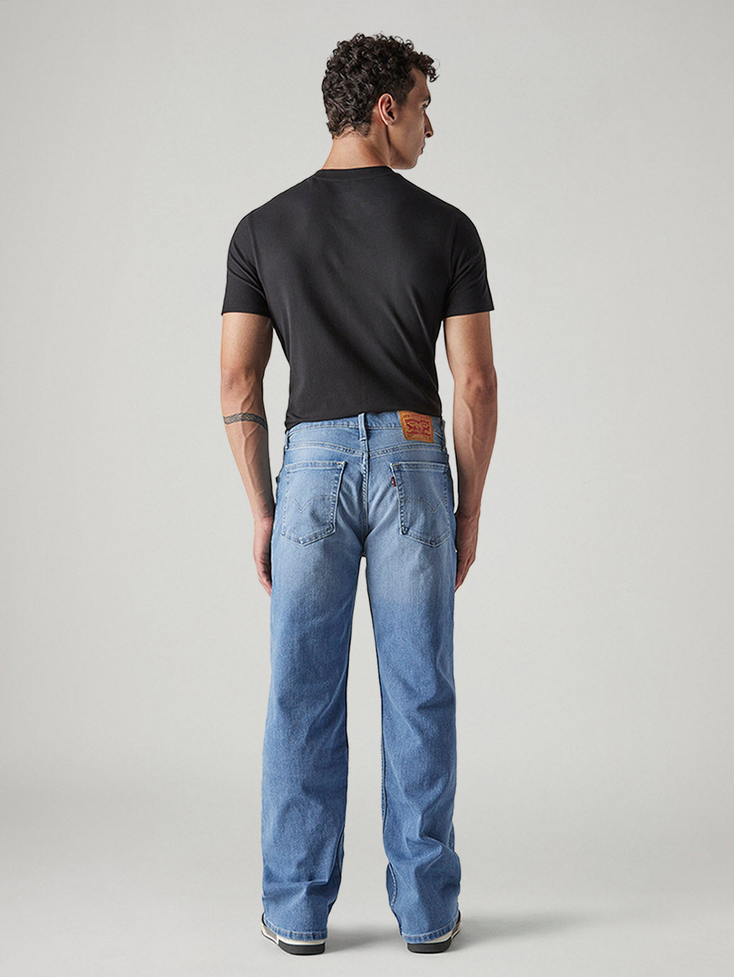 Men's 567 Light Blue Bootcut Fit Mid Rise Jeans - Back View