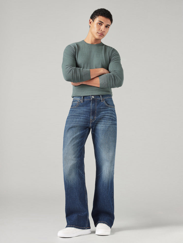 Men's Dark Blue 541 Athletic Tapered Fit Mid Rise Jeans