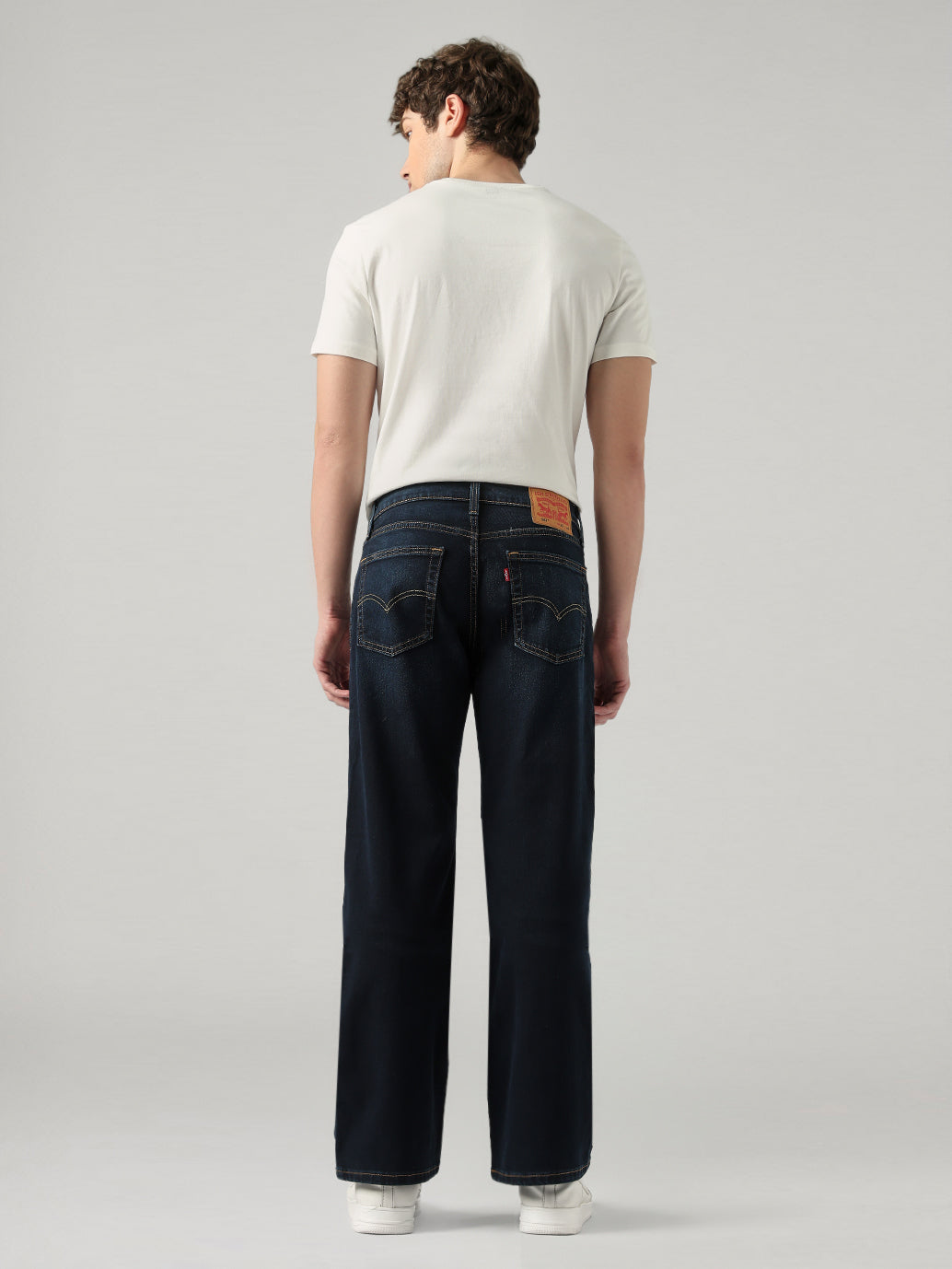 Men's 527 Dark Blue Bootcut Fit Mid Rise Jeans - Back View