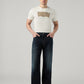 Men's 527 Dark Blue Bootcut Fit Mid Rise Jeans - Front View