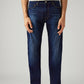 Men's 555 Blue Relaxed Straight Fit Mid Rise Commuter Jeans - Front View