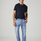 Men's 555 Light Blue Relaxed Straight Fit Mid Rise Commuter Jeans - Styleshot View