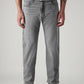 Men's 555 Grey Relaxed Straight Fit Mid Rise Jeans - Front View
