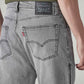 Men's 555 Grey Relaxed Straight Fit Mid Rise Jeans - Detail View